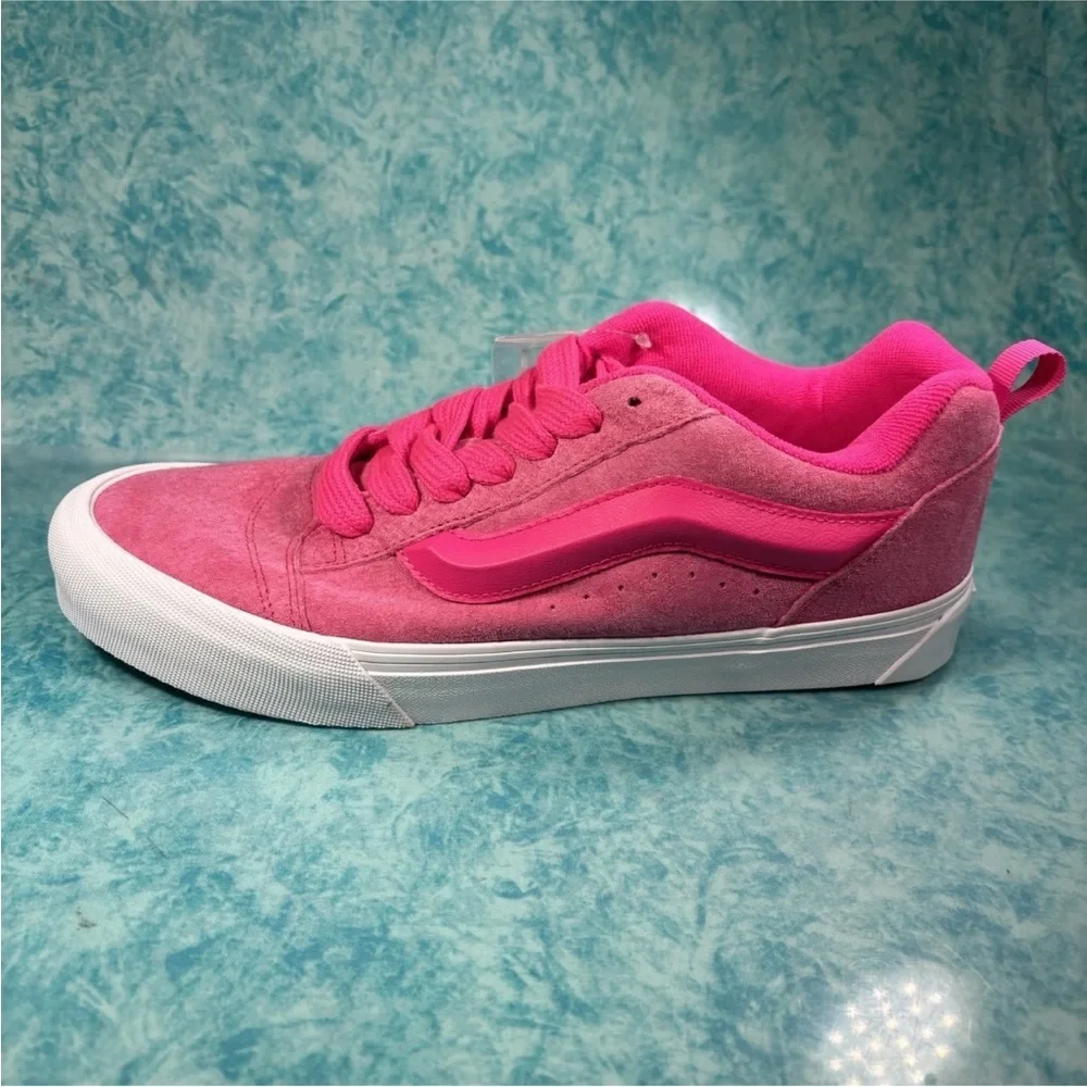 Vans Knu Skool Men’s Hot Pink Low Top Chunky Suede Skate Shoes Size 10.5